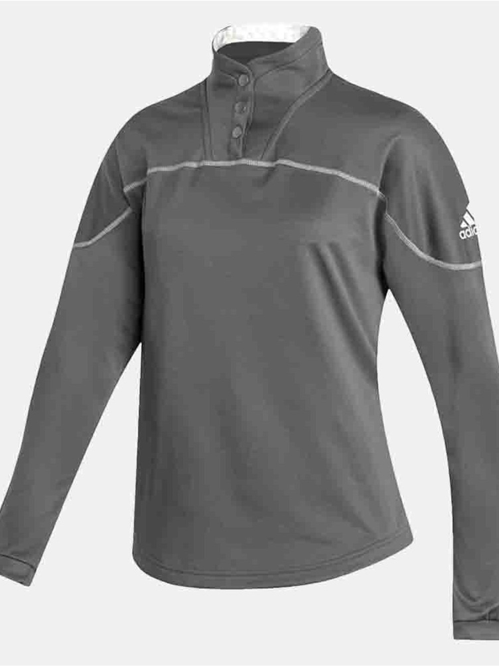 Mens Adidas Stadium 1/4 Zip Snap Long Sleeve